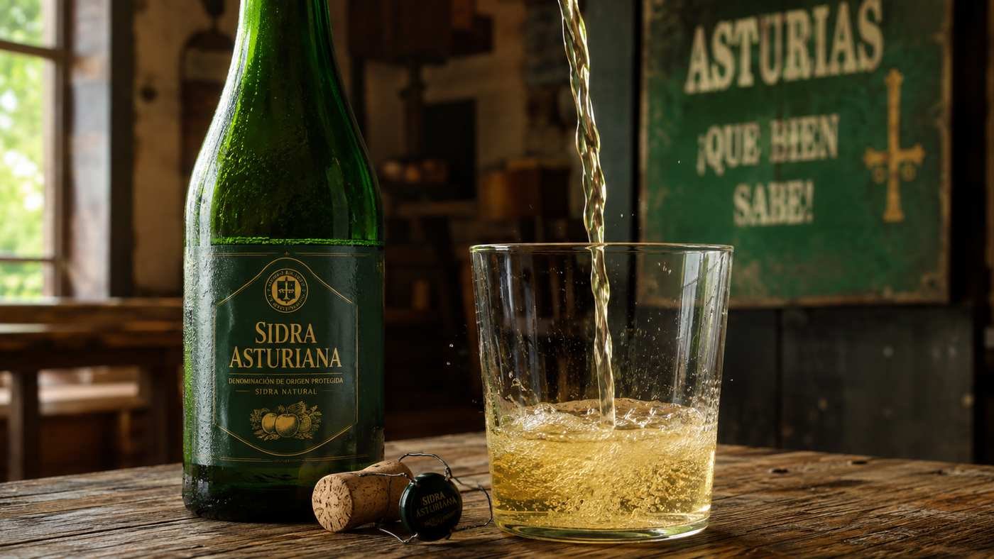 Sidra asturiana: por qué se sirve desde un metro de alto